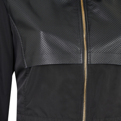 Amoura Siyah Kadın Kapişonlu Su İtici Yağmurluk