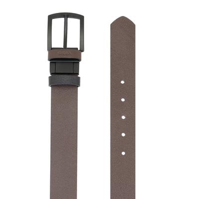 Andrew Siyah Erkek Çift Taraflı Spor Deri Kemer