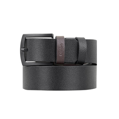 Andrew Siyah Erkek Çift Taraflı Spor Deri Kemer