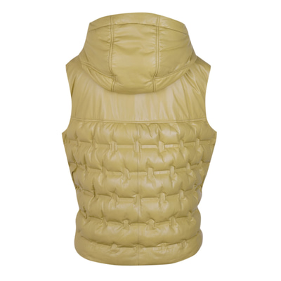 Anitra Kadın Kapüşonlu Puffer Deri Yelek