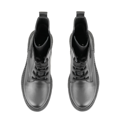 Anjer Siyah Kadın Lastikli Deri Chelsea Bot