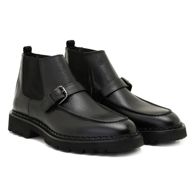 Annia Antrasit Erkek Deri Bot