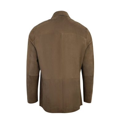 Anoki Haki Erkek Çift Taraflı Süet Deri Mont