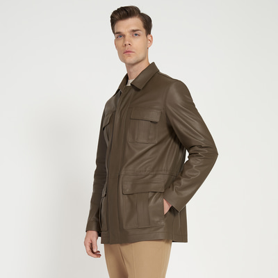 Anton Haki Erkek Deri Kaban