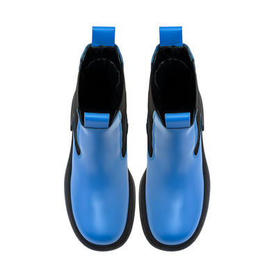 Anton Mavi Kadın Yandan Lastikli Deri Bot