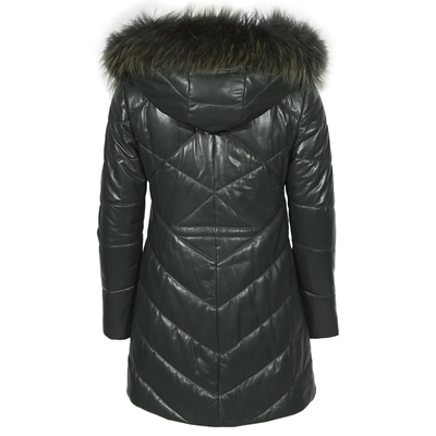 Aoibhinn Kadın Şişme Deri Mont