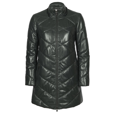 Aoibhinn Kadın Şişme Deri Mont