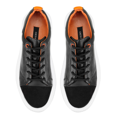 Arelana Siyah Erkek Deri Spor Ayakkabı