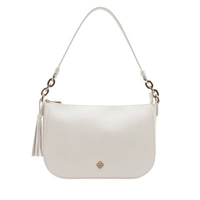Ariana Beyaz Kadın Deri Omuz Çantası