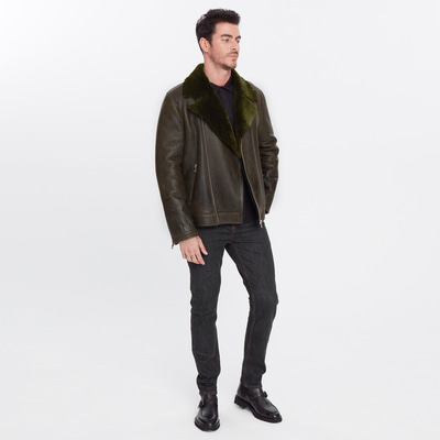 Ariance Yeşil Erkek Kürk Mont