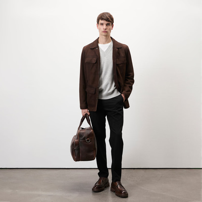 Arnie Kahve Erkek Süet Deri Ceket