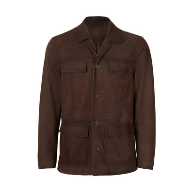 Arnie Kahve Erkek Süet Deri Ceket