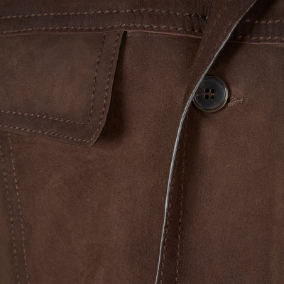 Arnie Kahve Erkek Süet Deri Ceket