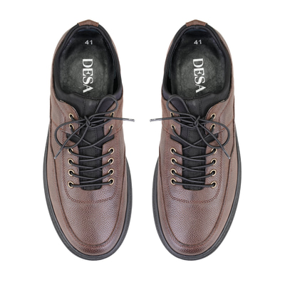 Auke Kahve Erkek Deri Spor Ayakkabı