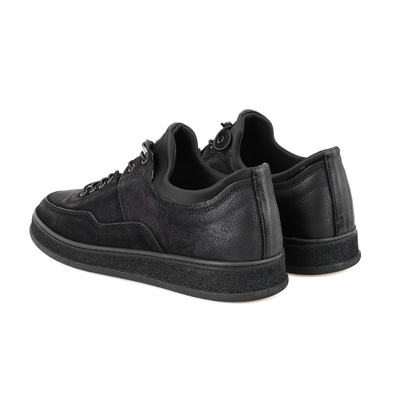 Auke Siyah Erkek Deri Spor Ayakkabı