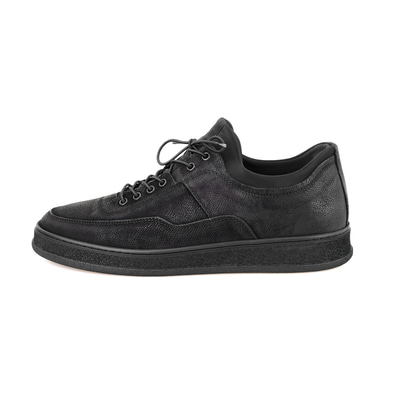 Auke Siyah Erkek Deri Spor Ayakkabı