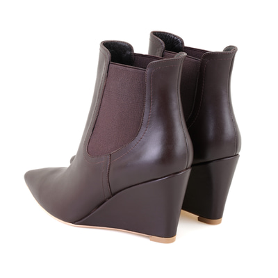 Azalea Kahve Kadın Lastikli Topuklu Deri Bot