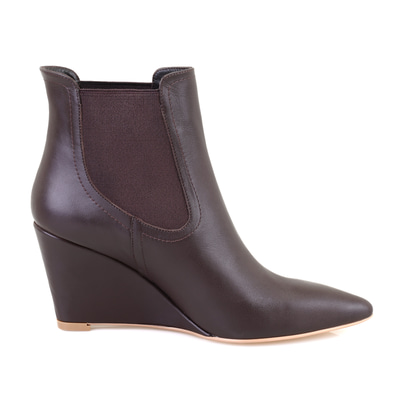 Azalea Kahve Kadın Lastikli Topuklu Deri Bot