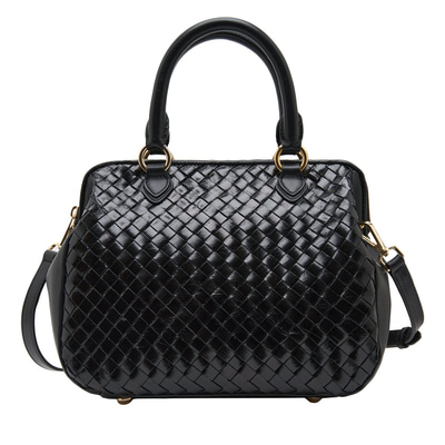 Azalea Siyah Kadın Örgü Deri El Çantası