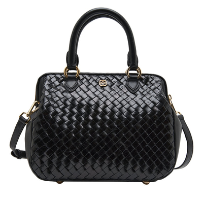 Azalea Siyah Kadın Örgü Deri El Çantası