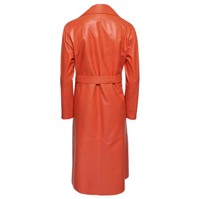 Aziza Kadın Deri Uzun Trençkot