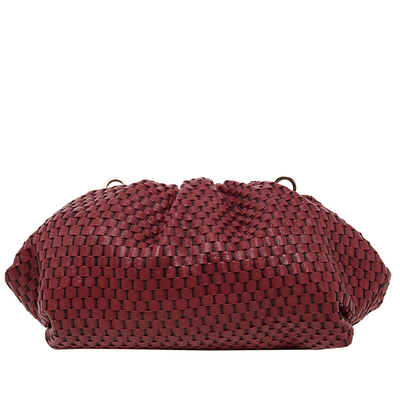 Azure Kadın Omuz Askılı Örgü Deri Clutch