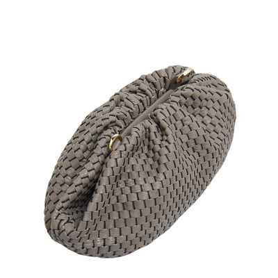 Azure Kadın Omuz Askılı Örgü Deri Clutch