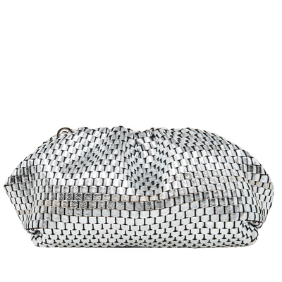 Azure Kadın Omuz Askılı Örgü Deri Clutch