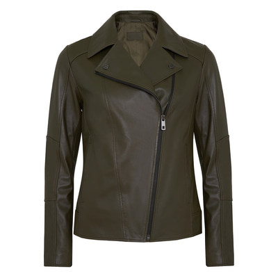 Beatrix Kadın Deri Biker Ceket