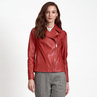 Beatrix Kadın Deri Biker Ceket