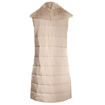 Bej Bibiana Kadın Kürk Yelek