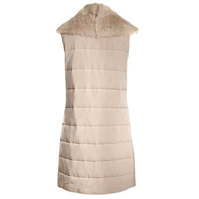 Bej Bibiana Kadın Kürk Yelek