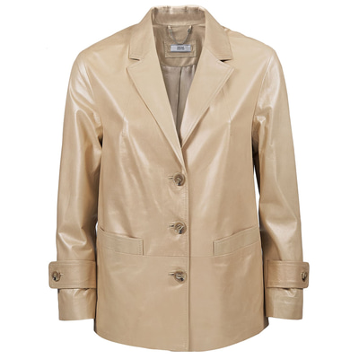 Bej Digna Kadın Deri Ceket