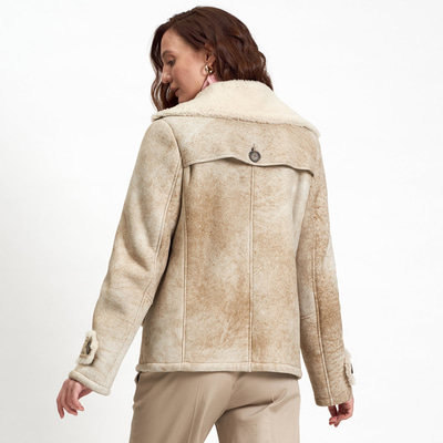 Bej Engracia Kadın Kürk Mont