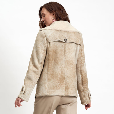 Bej Engracia Kadın Kürk Mont