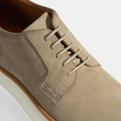 Bej Erkek Bağcıklı Süet Günlük Ayakkabı