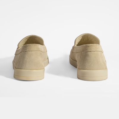 Bej Erkek Süet Püsküllü Loafer