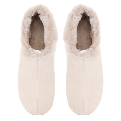 Bej Kadın Fluffy Yünlü Patik