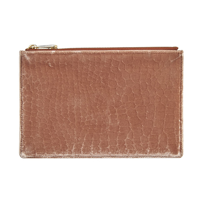 Bej Kadın Kadife Cüzdan