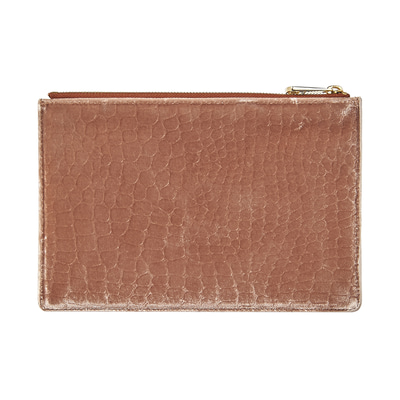 Bej Kadın Kadife Cüzdan