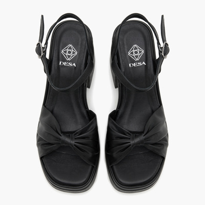 Bette Siyah Kadın Deri Sandalet