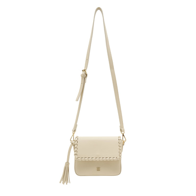 Beyaz Abelia Kadın Postacı Çantası