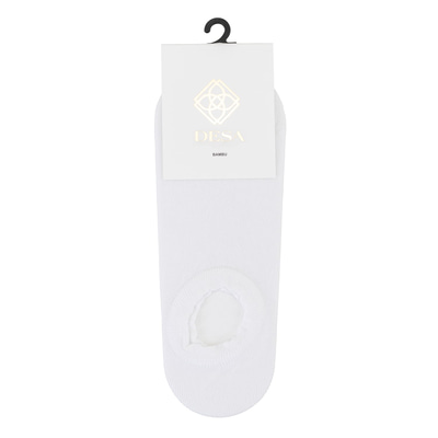 Beyaz Erkek Bambu Sneaker Çorap
