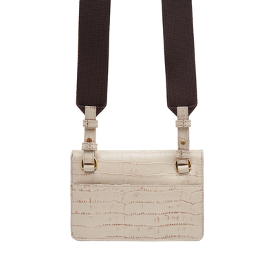 Beyaz Fels Kadın Deri Omuz Askılı Çanta