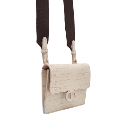 Beyaz Fels Kadın Deri Omuz Askılı Çanta