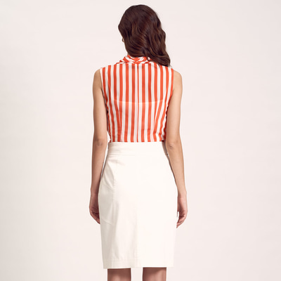 Beyaz Kadın Kalem Etek