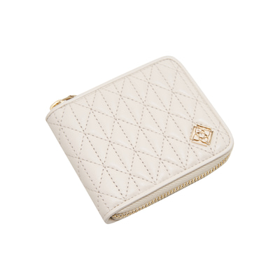 Beyaz Kapitone Kadın Deri Cüzdan