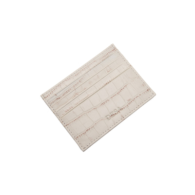 Beyaz Vidal Floter Deri Kartlık