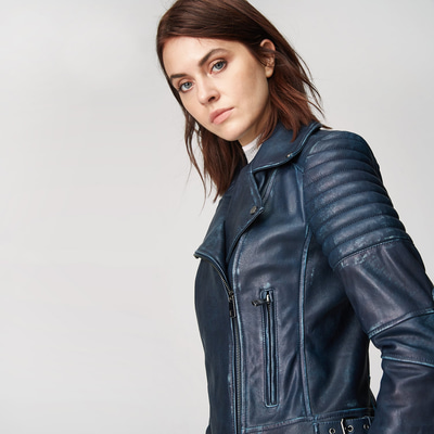 Bonita Kadın Deri Biker Mont