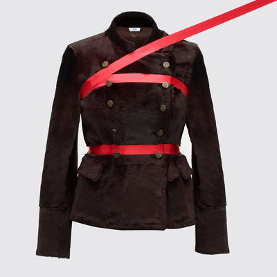 Bordo Dalila Kadın Kürk Ceket